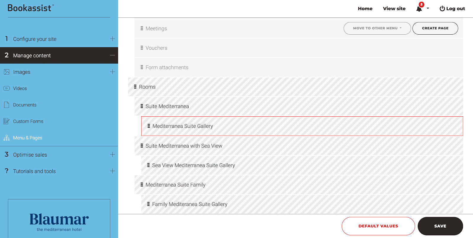 3 Dash Menu. Example 3rd new menu