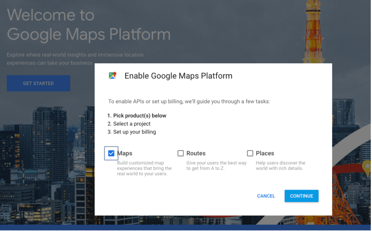How do I setup Google Maps for the Group Listing page?