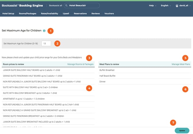 edades de los niños